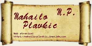 Mahailo Plavkić vizit kartica